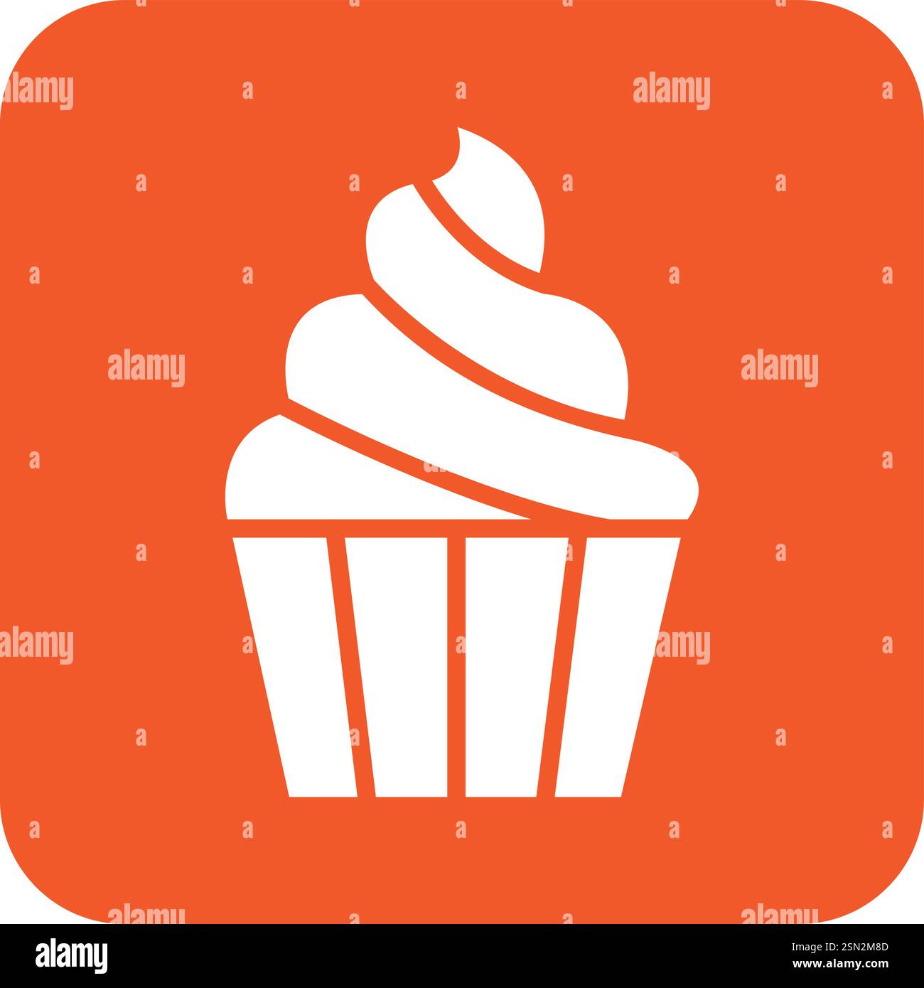 Cup Cake Vector Icon Design Illustration Stock Vector