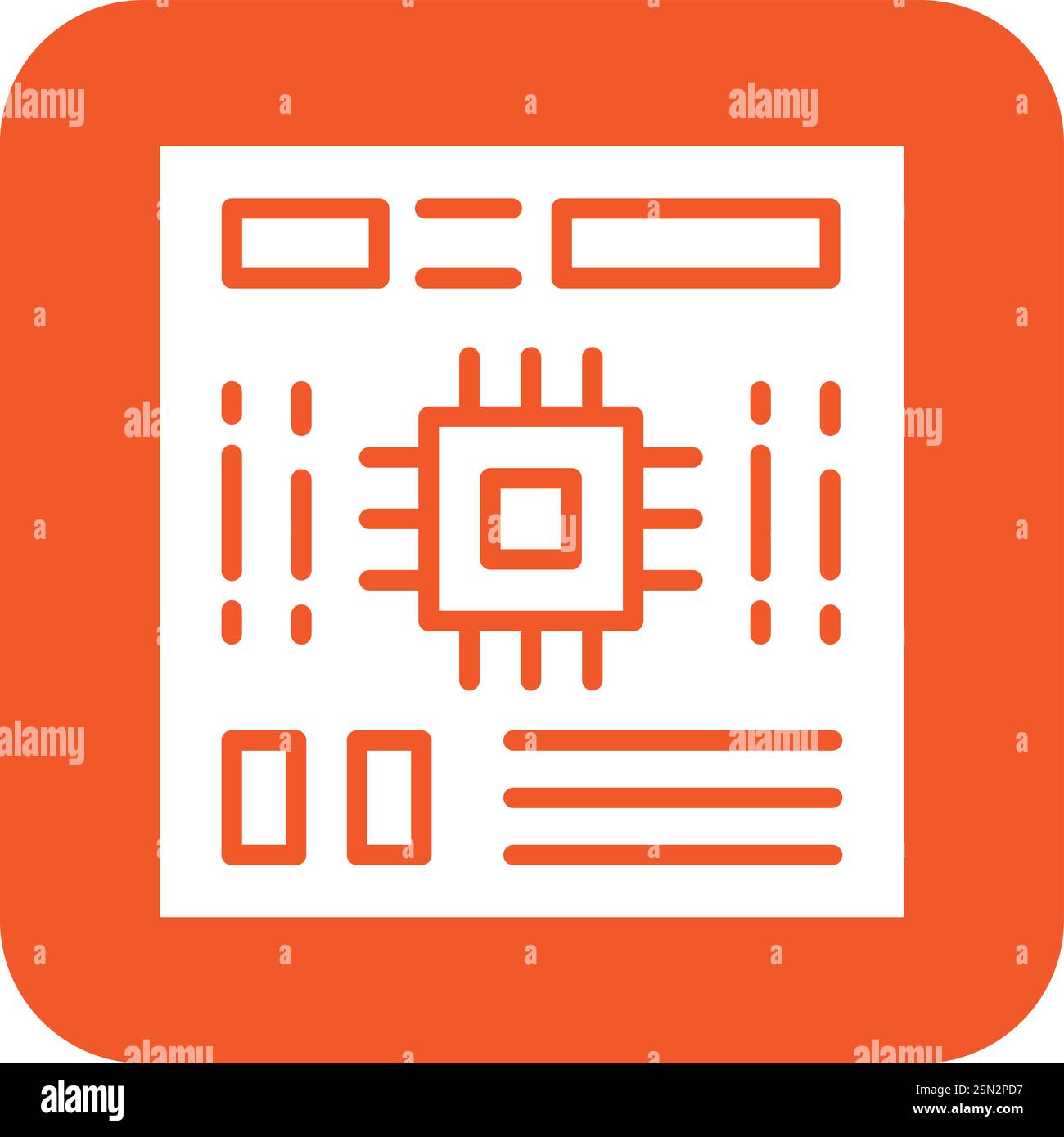 Motherboard Vector Icon Design Illustration Stock Vector