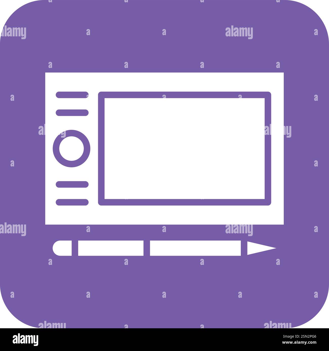 Graphic Tablet Vector Icon Design Illustration Stock Vector
