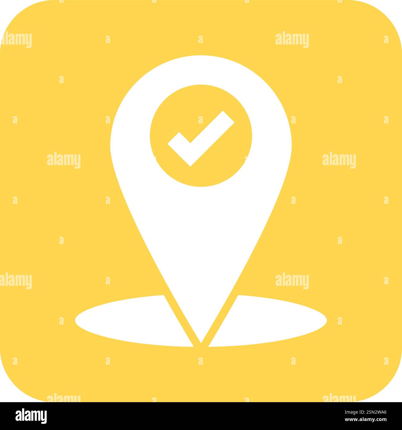 Location Check Vector Icon Design Illustration Stock Vector