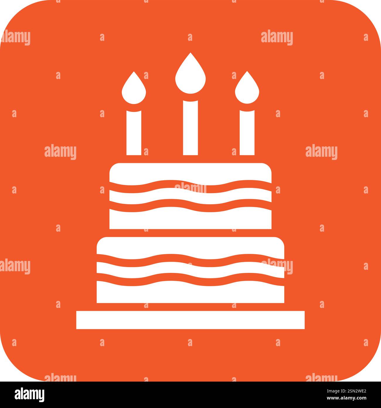 Cake Vector Icon Design Illustration Stock Vector