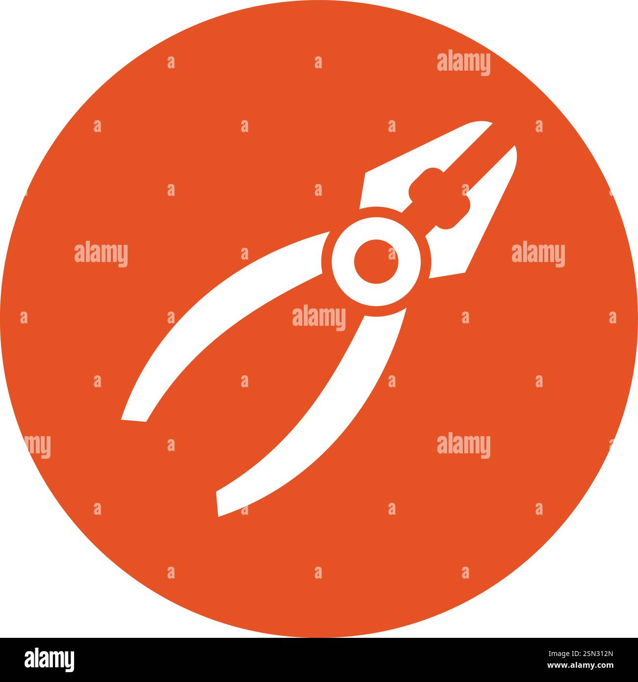 Plier Vector Icon Design Illustration Stock Vector