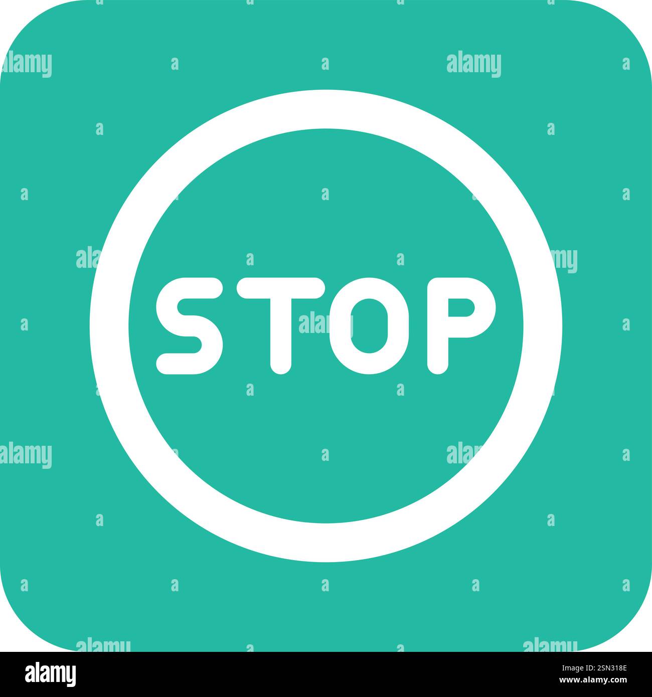 Stop Vector Icon Design Illustration Stock Vector