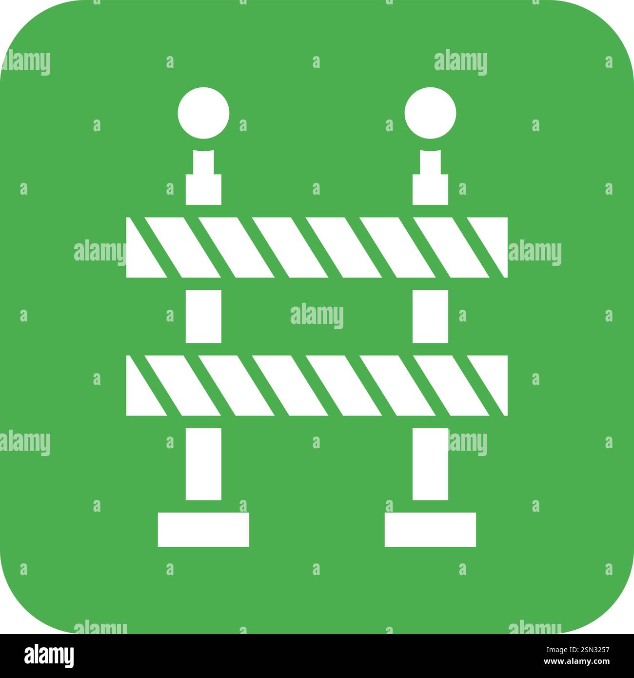 Road barrier Vector Icon Design Illustration Stock Vector