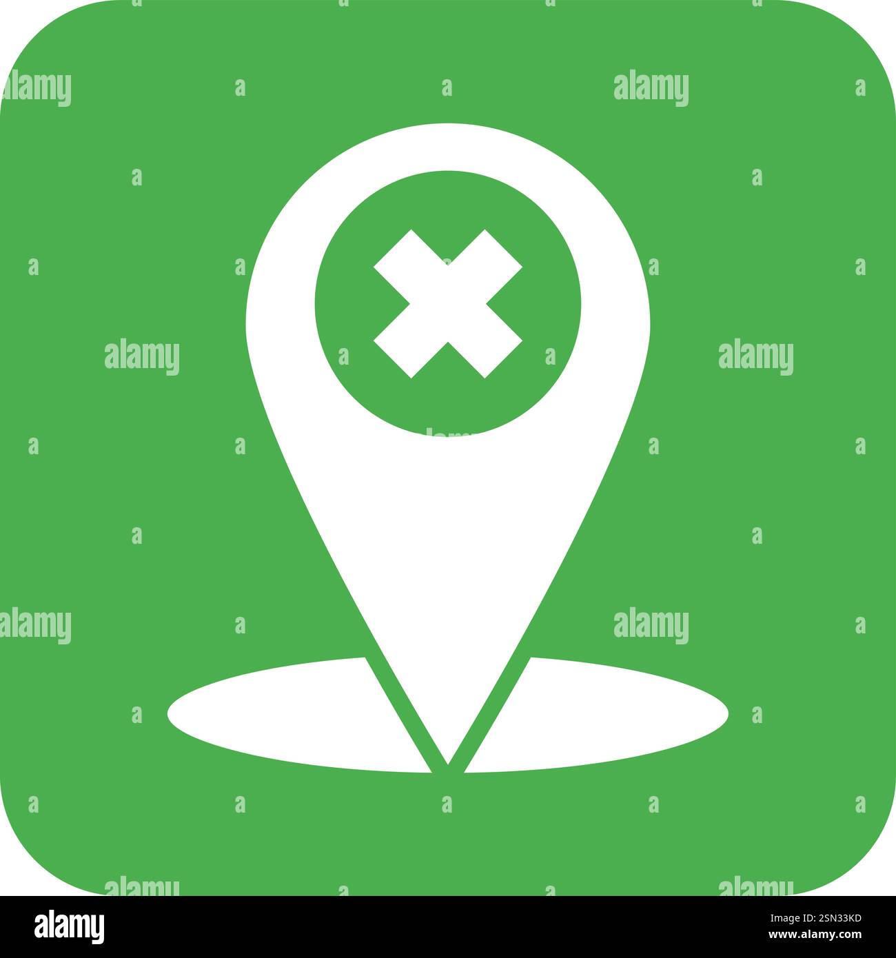 Cancel location Vector Icon Design Illustration Stock Vector