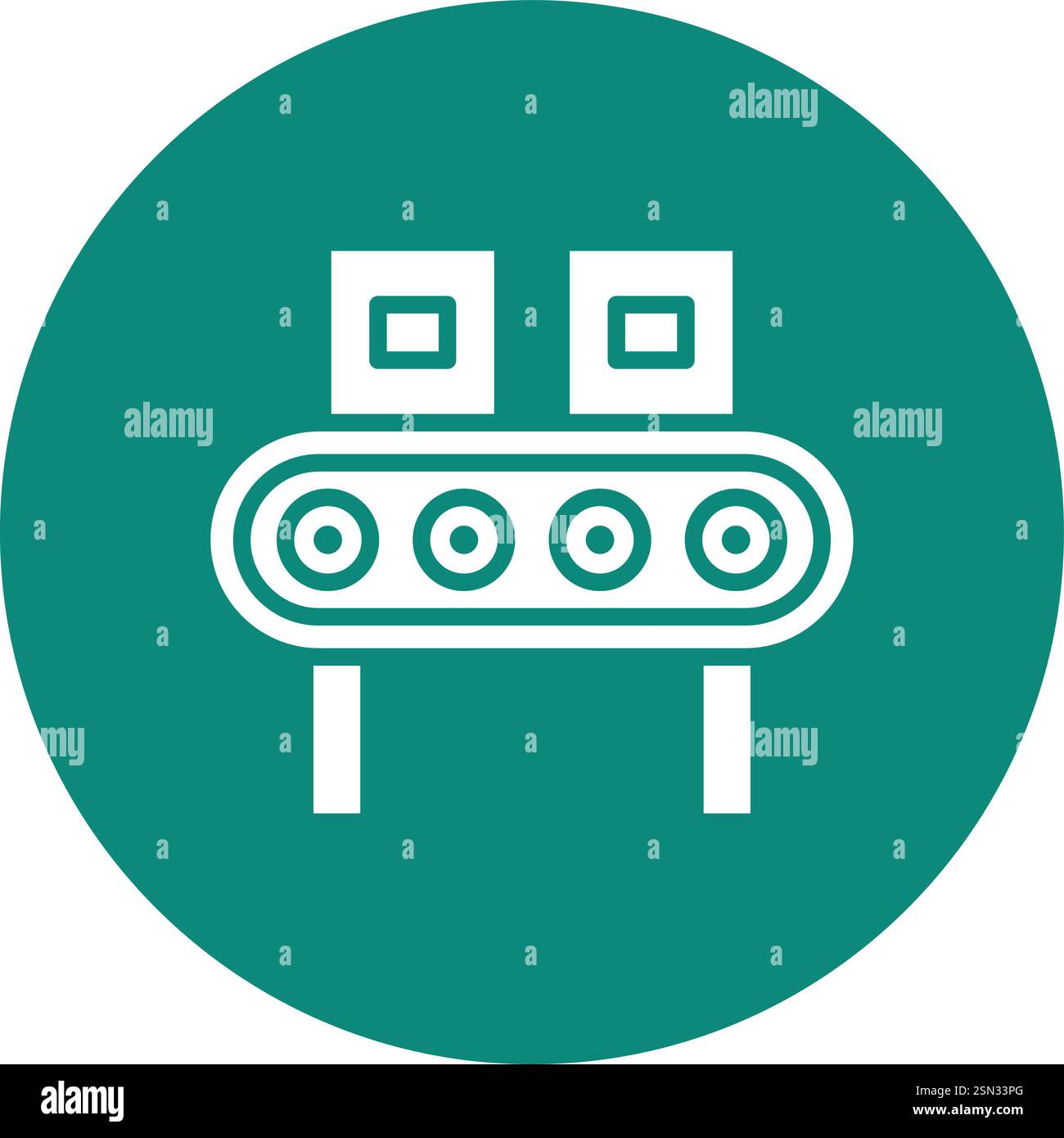 Conveyor Vector Icon Design Illustration Stock Vector