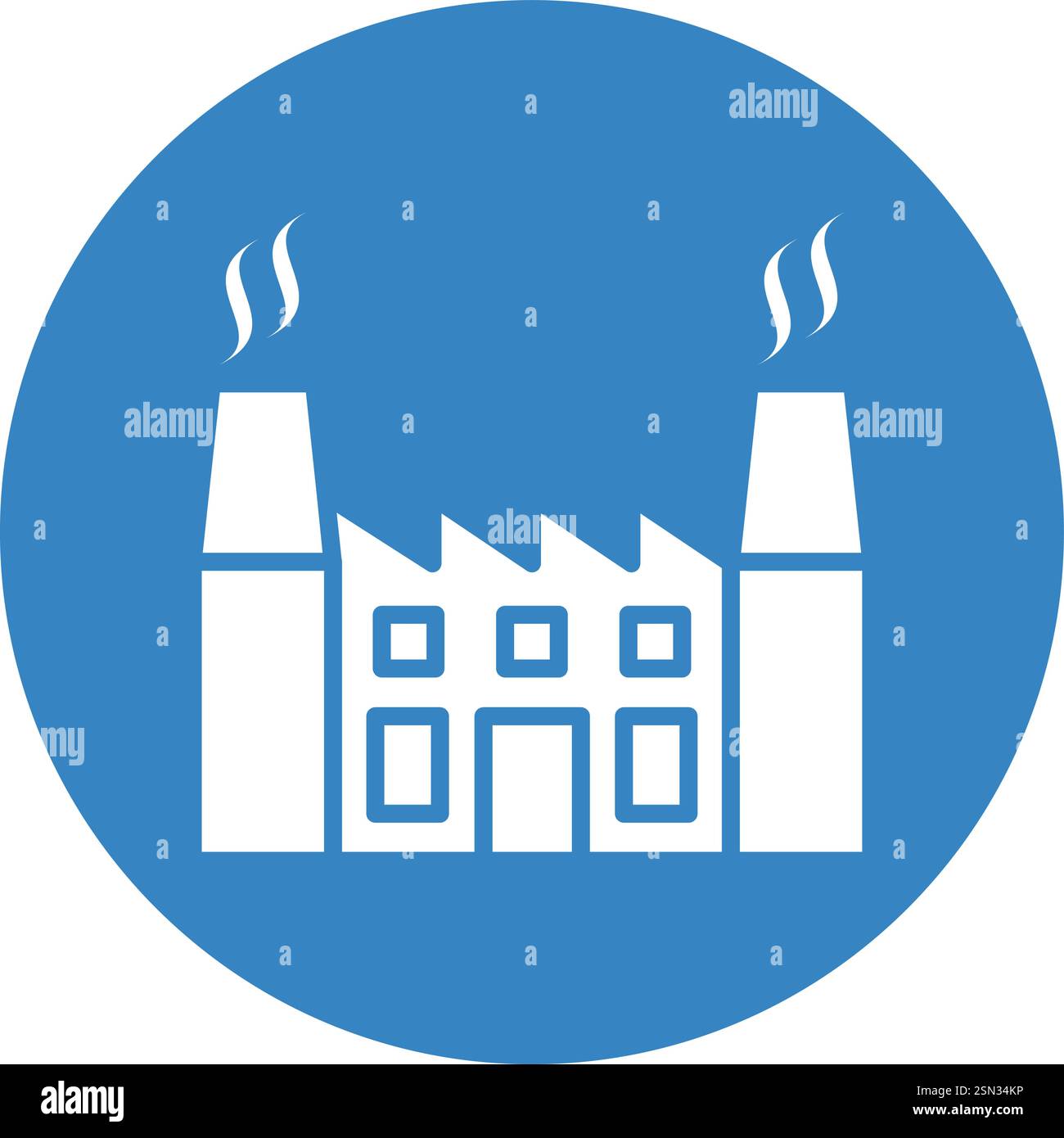 Nuclear plant Vector Icon Design Illustration Stock Vector