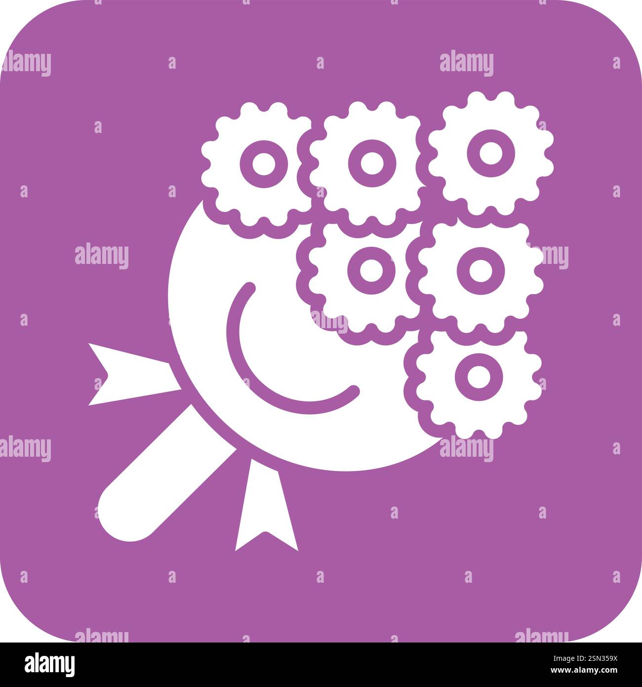 Bouquet Vector Icon Design Illustration Stock Vector
