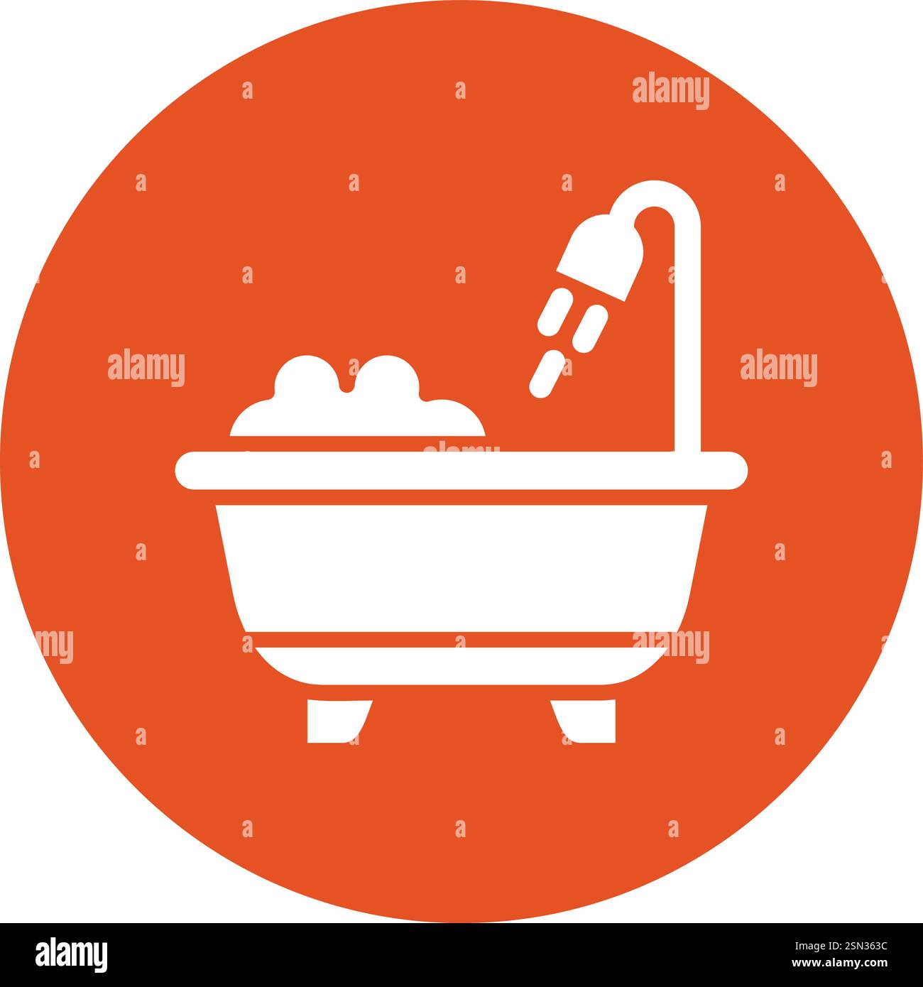 Bathtub Vector Icon Design Illustration Stock Vector