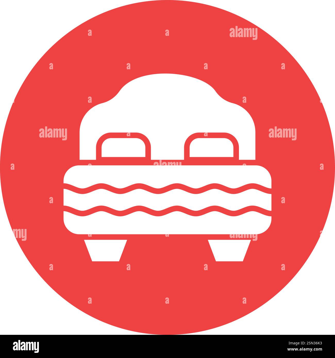 Bed Vector Icon Design Illustration Stock Vector