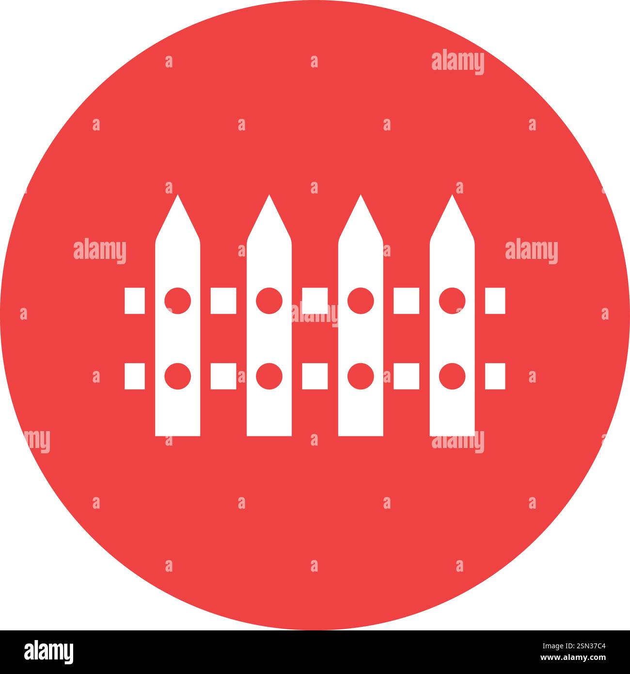 Fence Vector Icon Design Illustration Stock Vector