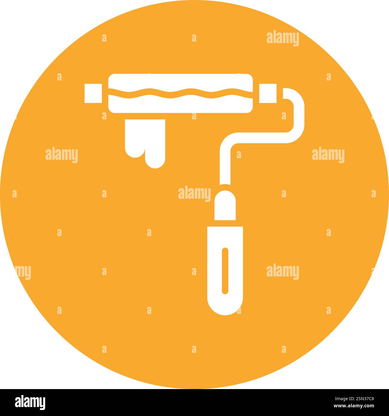 Paint roller Vector Icon Design Illustration Stock Vector