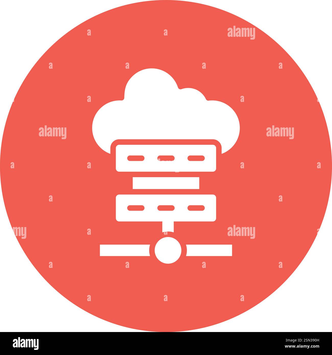 Cloud server Vector Icon Design Illustration Stock Vector