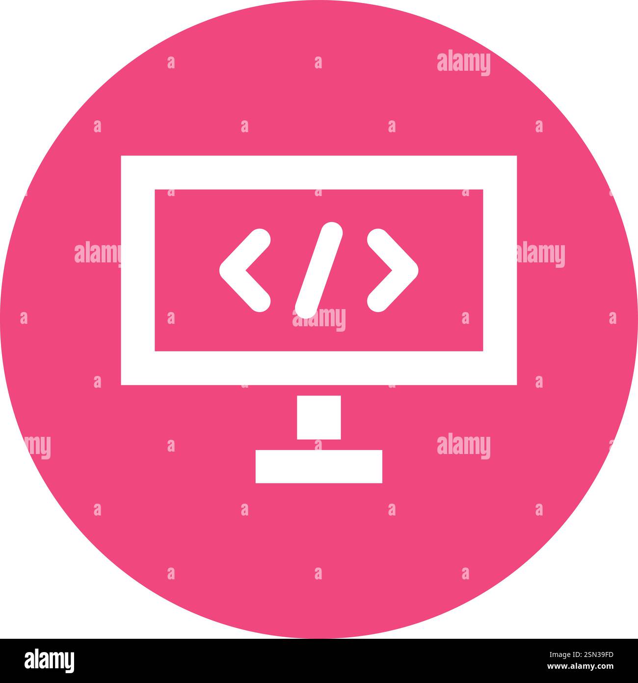 Hacked Vector Icon Design Illustration Stock Vector