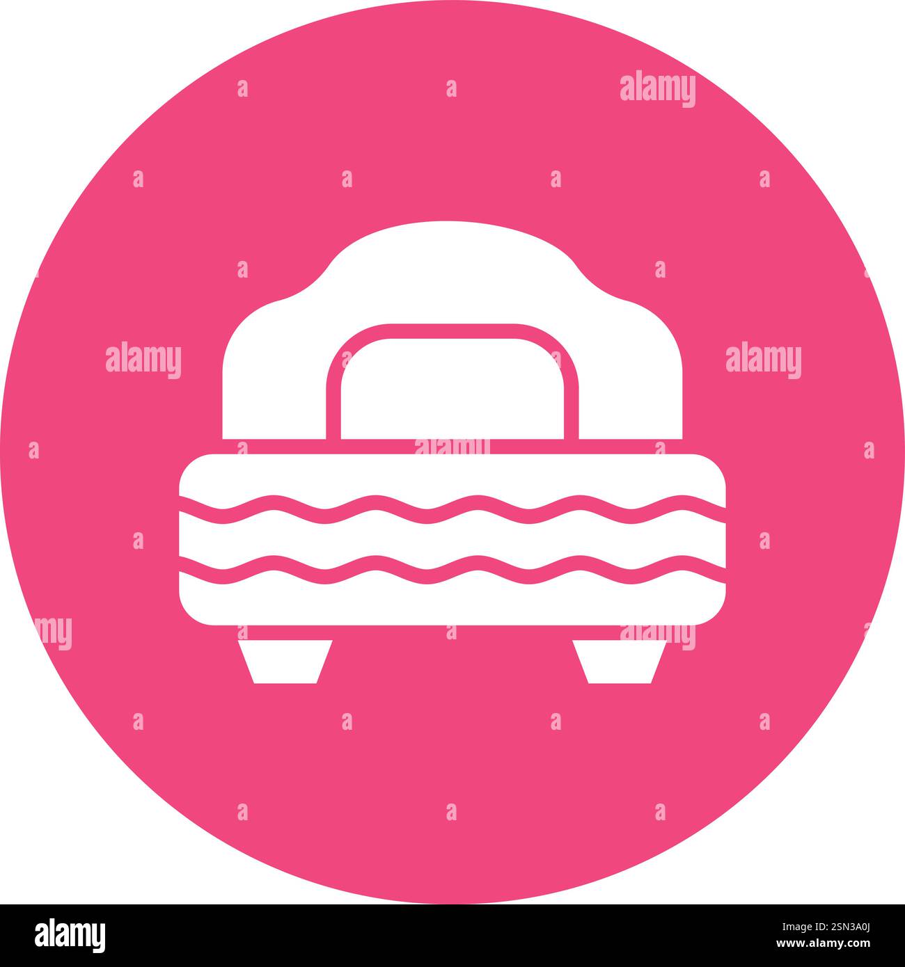 Single bed Vector Icon Design Illustration Stock Vector