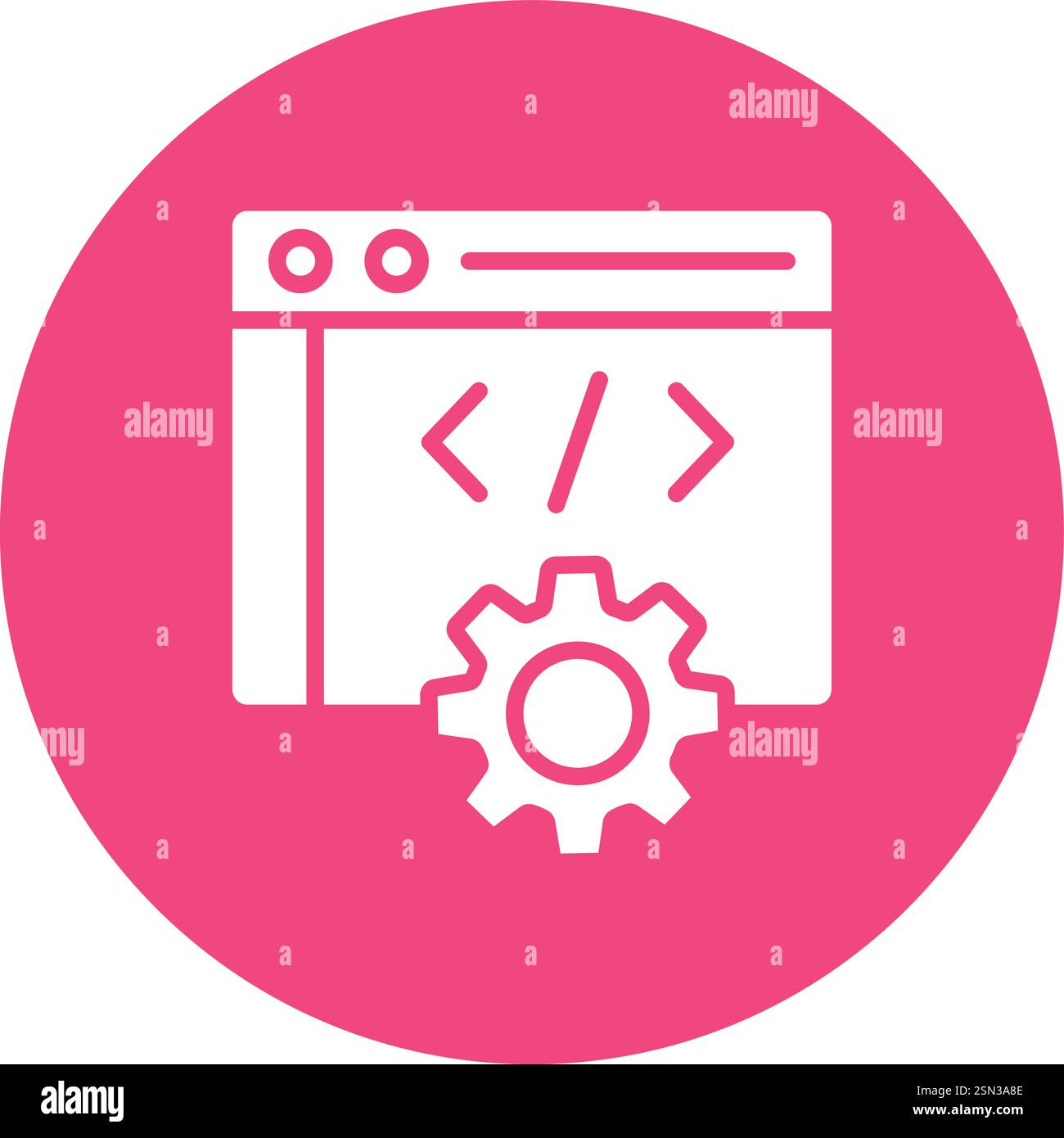 Web development Vector Icon Design Illustration Stock Vector