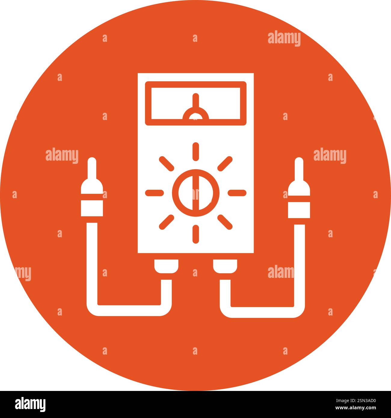 Voltmeter Vector Icon Design Illustration Stock Vector