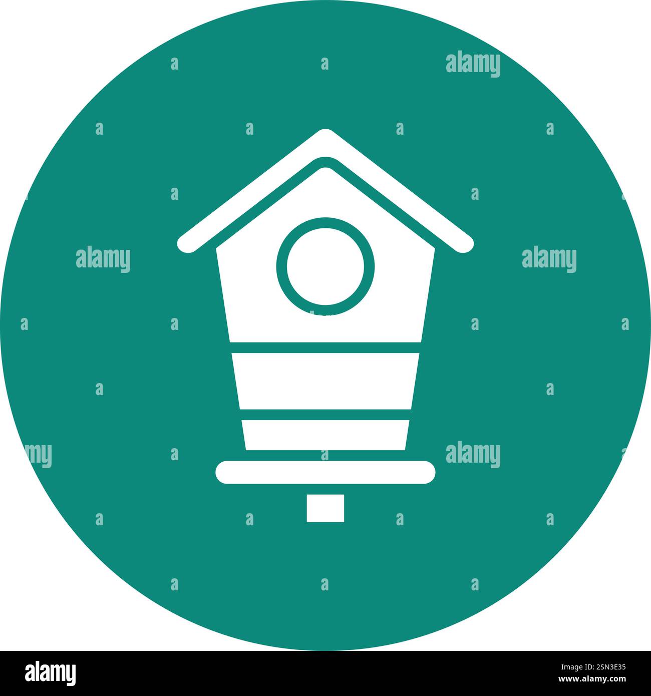 Bird house Vector Icon Design Illustration Stock Vector