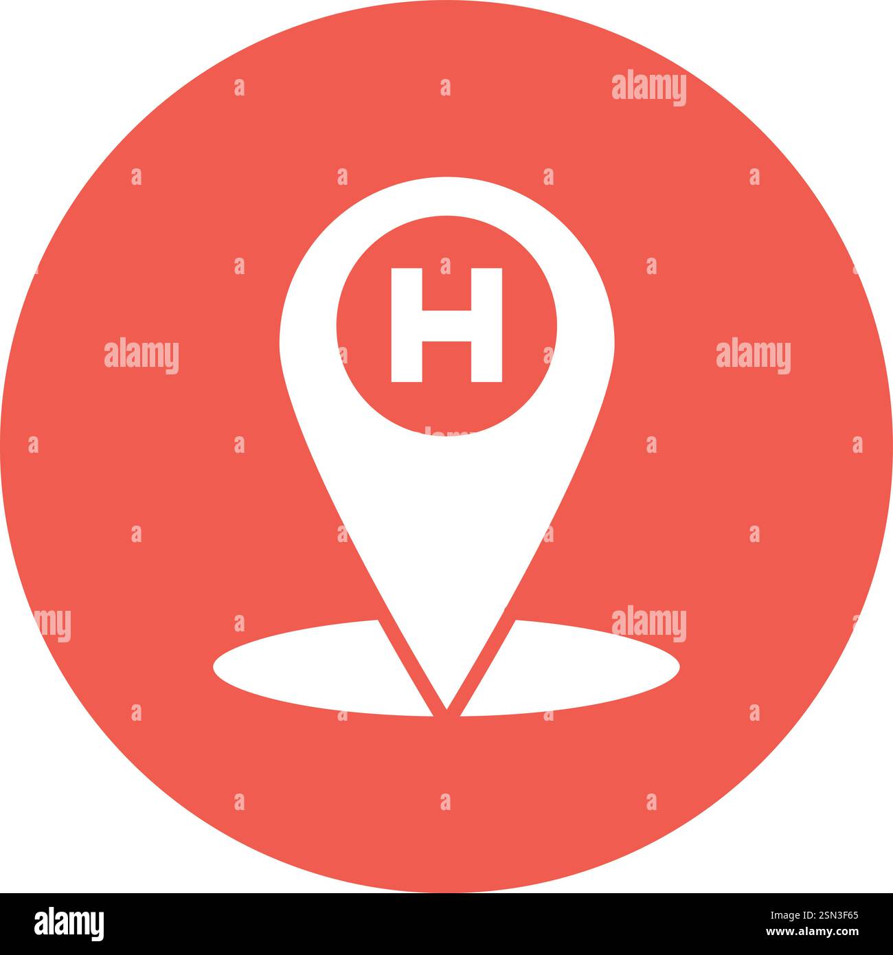 Hotel pin Vector Icon Design Illustration Stock Vector