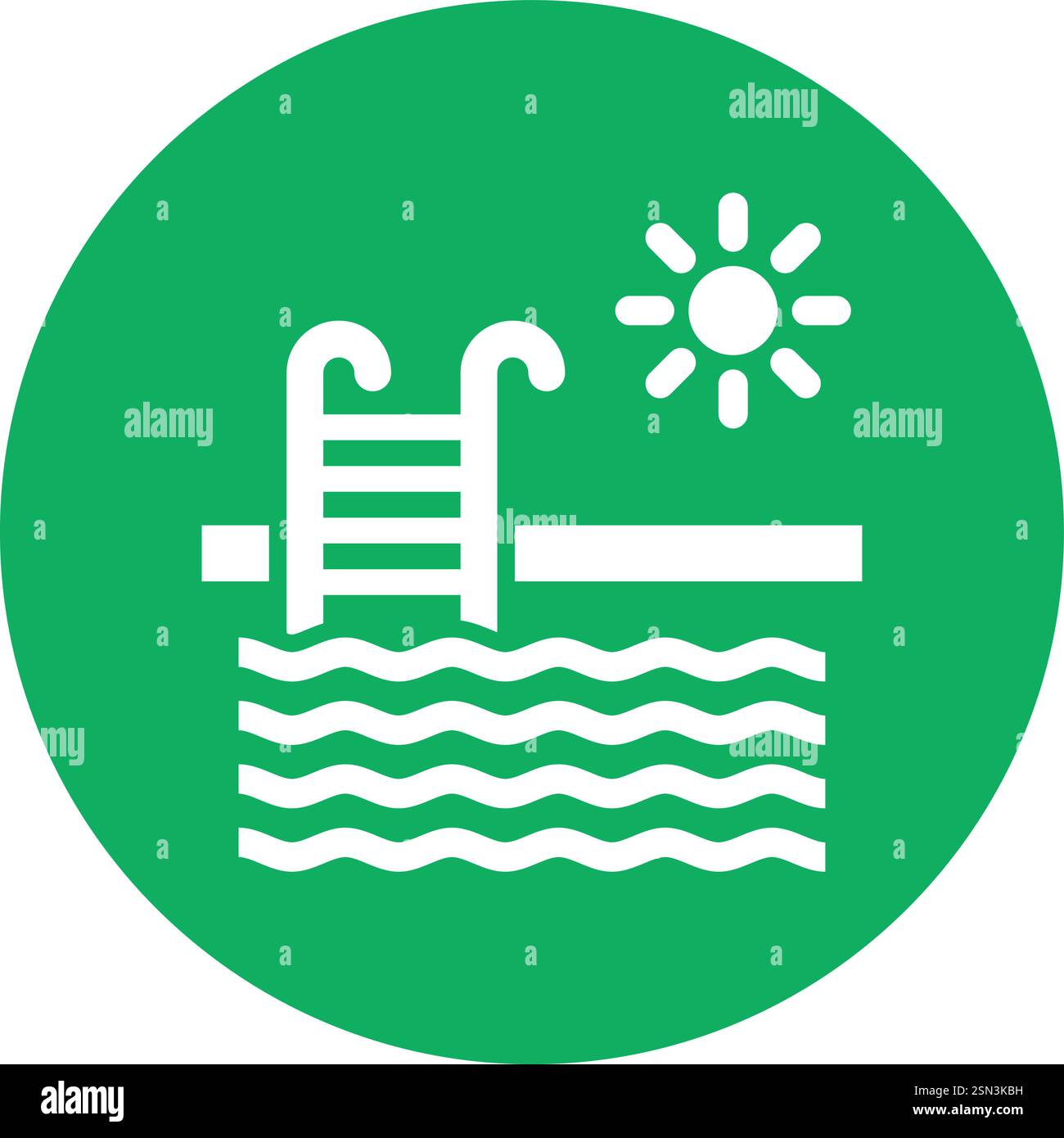 Swimming pool Vector Icon Design Illustration Stock Vector
