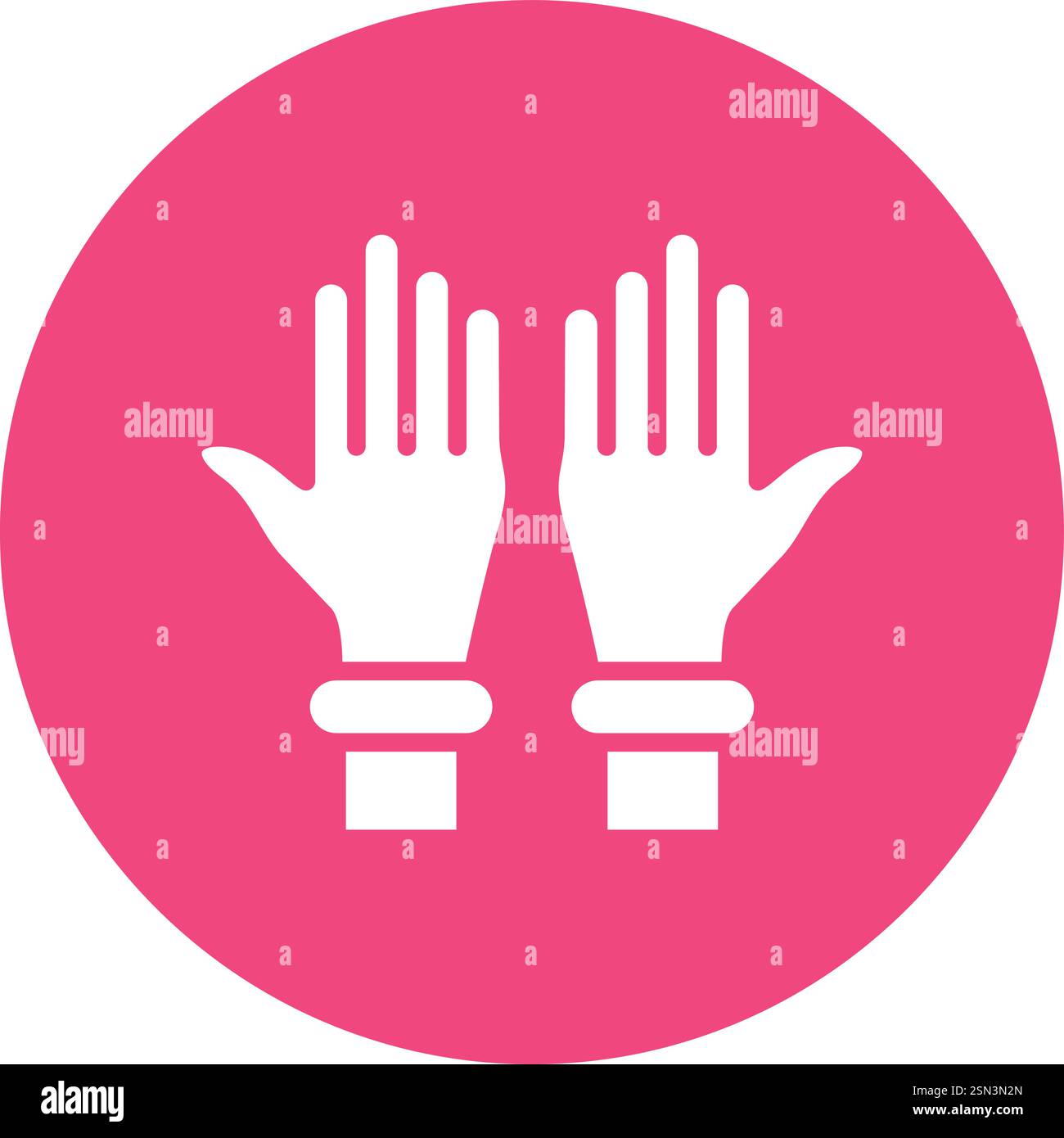 Plastic gloves Vector Icon Design Illustration Stock Vector