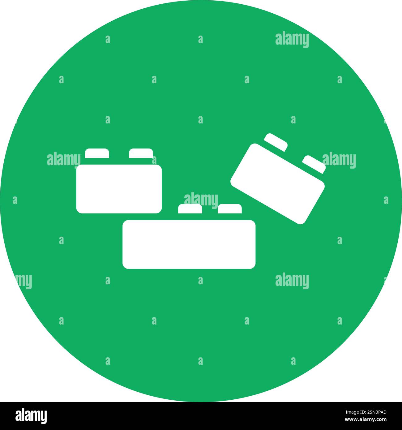 Plastic blocks Vector Icon Design Illustration Stock Vector