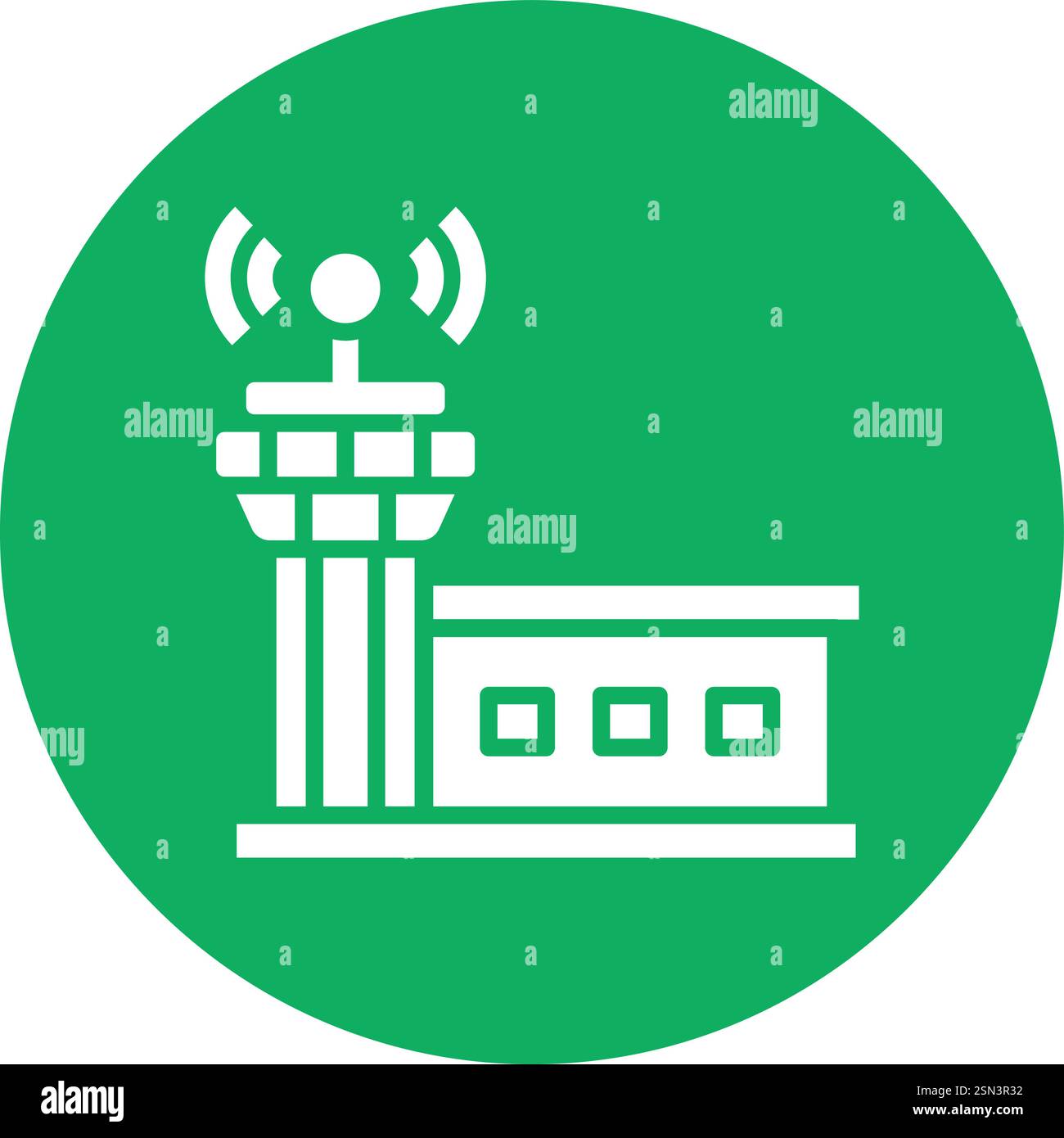 Control tower Vector Icon Design Illustration Stock Vector