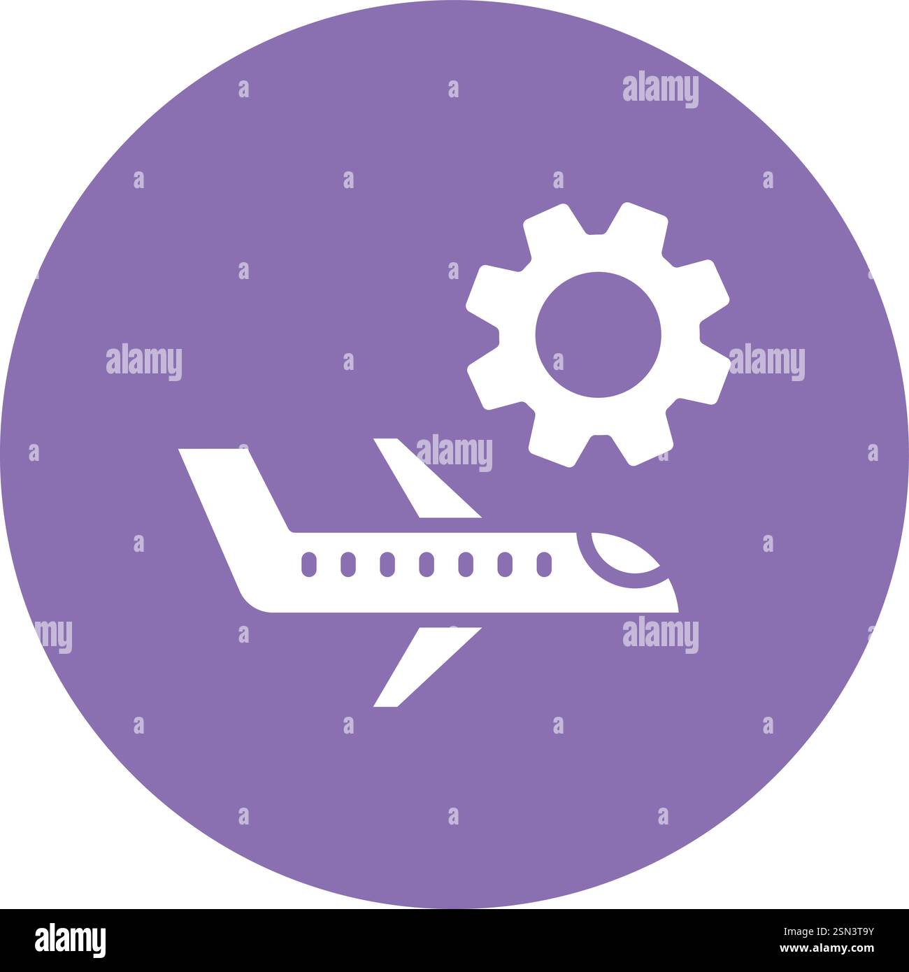 Plane maintenance Vector Icon Design Illustration Stock Vector