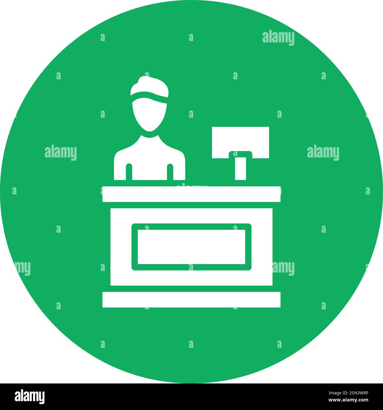 Check in desk Vector Icon Design Illustration Stock Vector