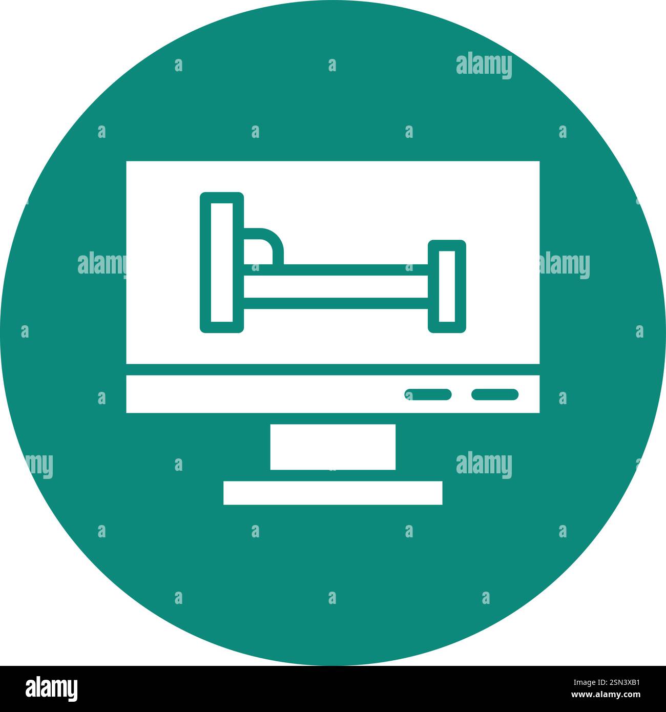 Hotel Booking Vector Icon Design Illustration Stock Vector