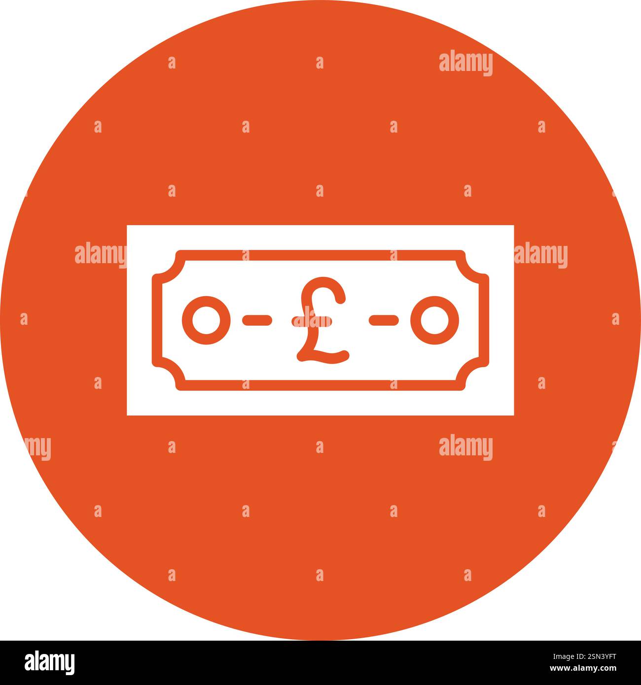 Pound Vector Icon Design Illustration Stock Vector