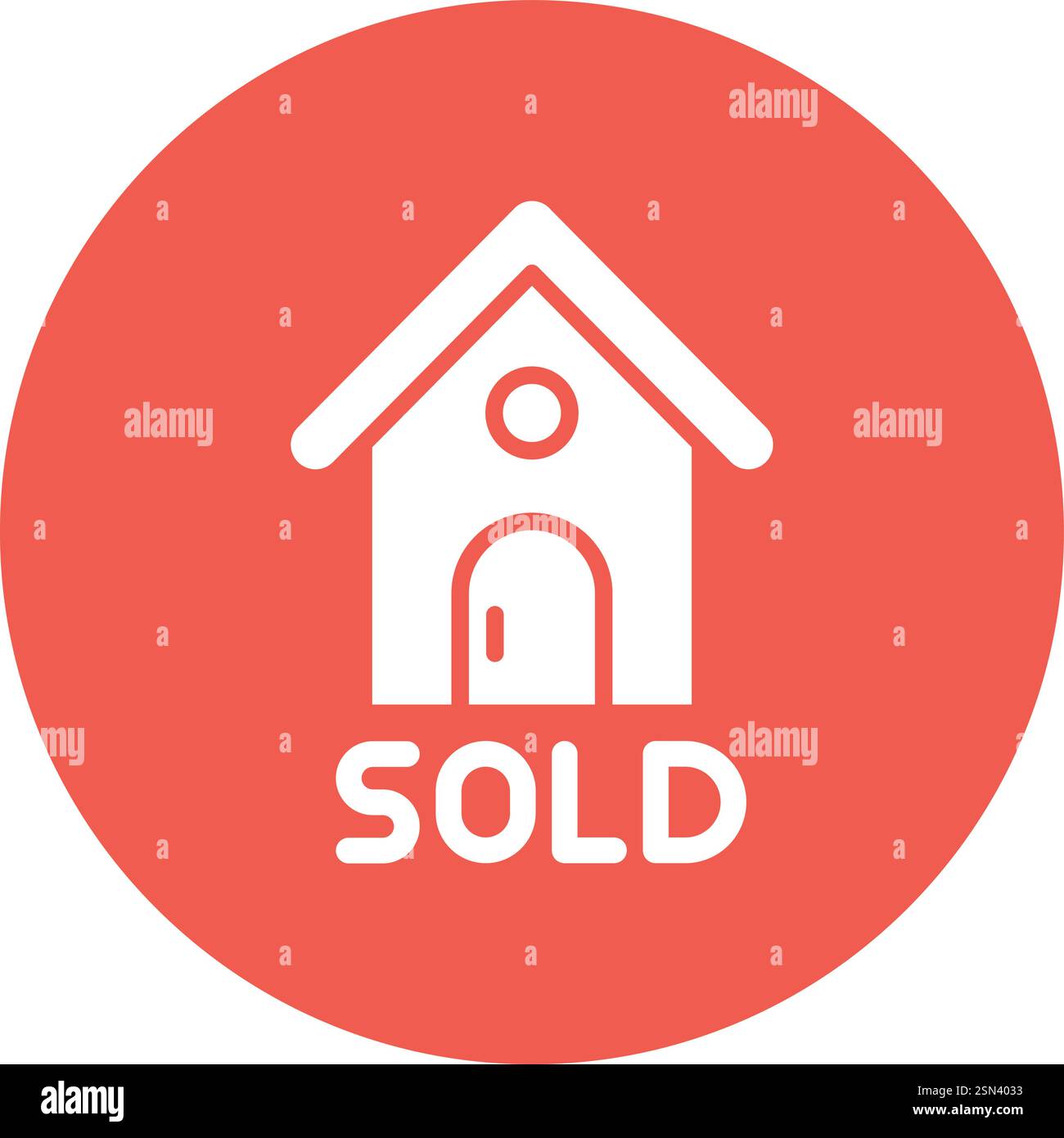 Sold Vector Icon Design Illustration Stock Vector