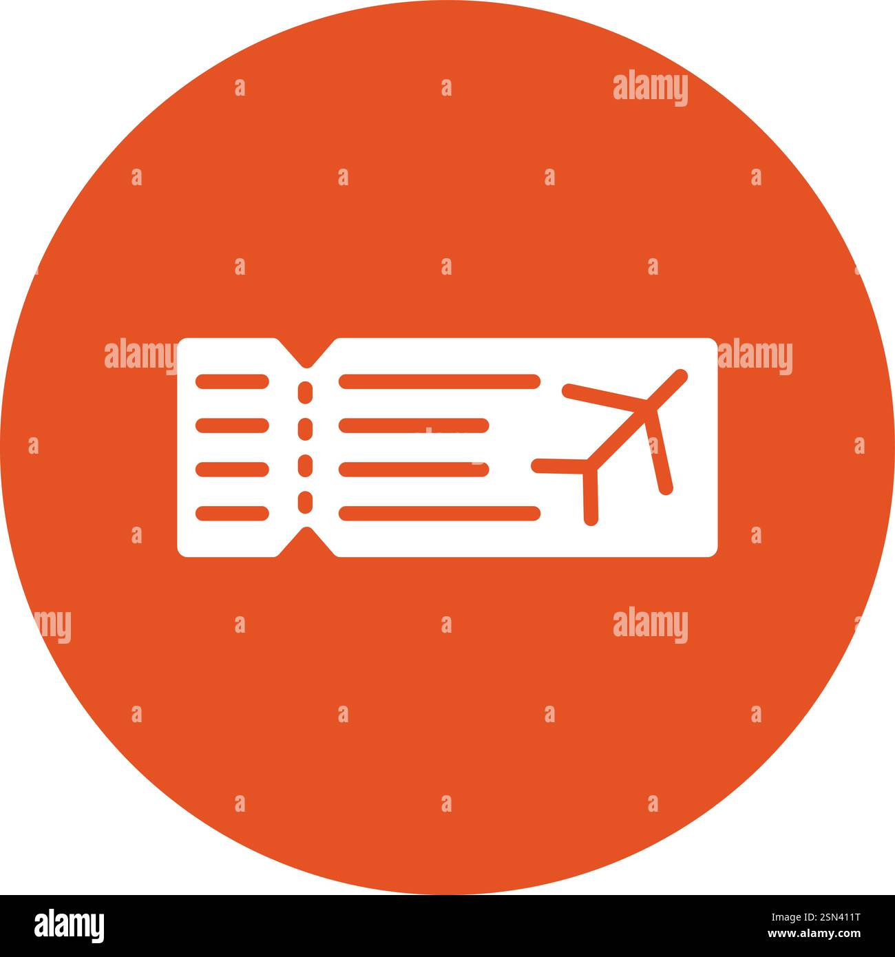 Plane ticket Vector Icon Design Illustration Stock Vector