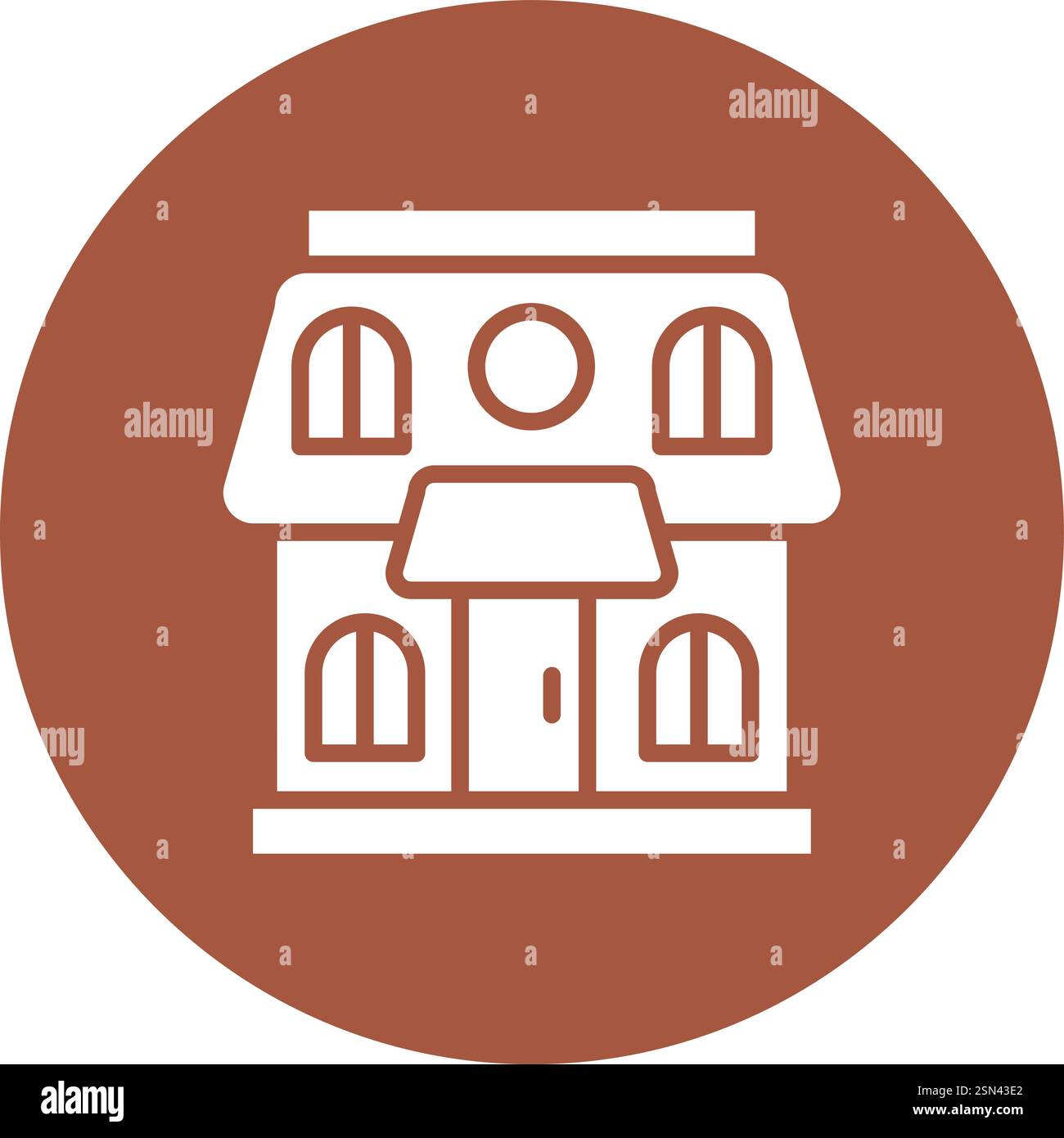 Doll house Vector Icon Design Illustration Stock Vector