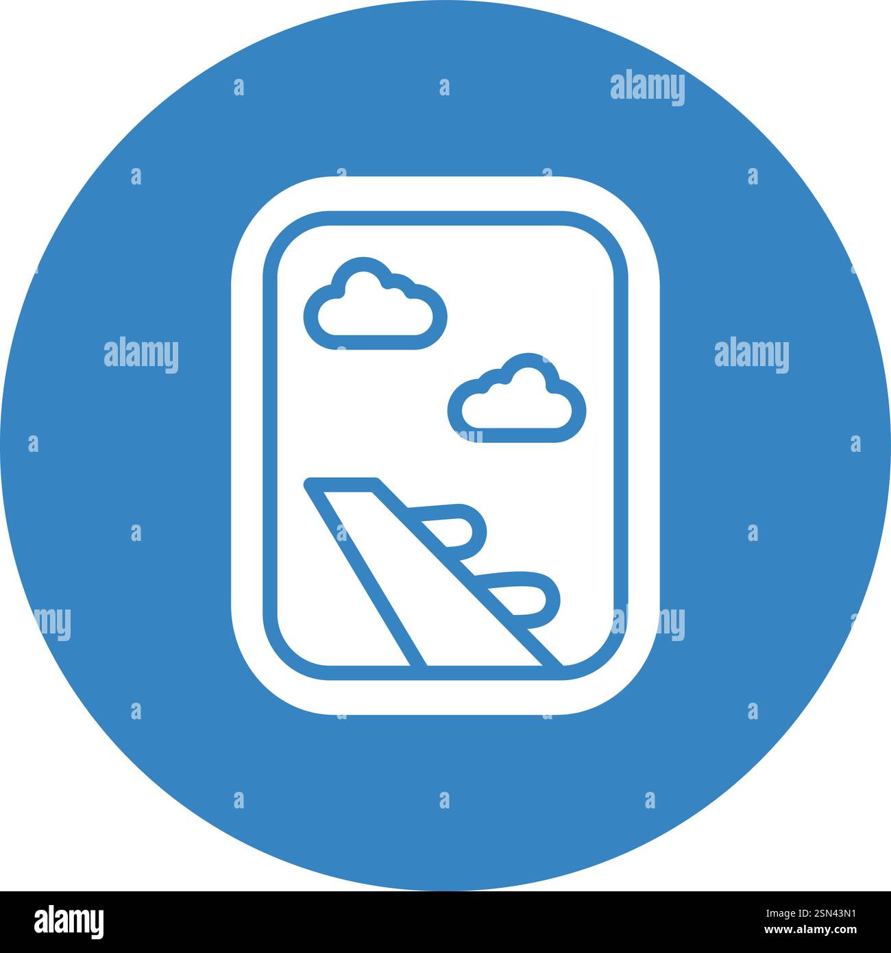 Airplane Window Vector Icon Design Illustration Stock Vector
