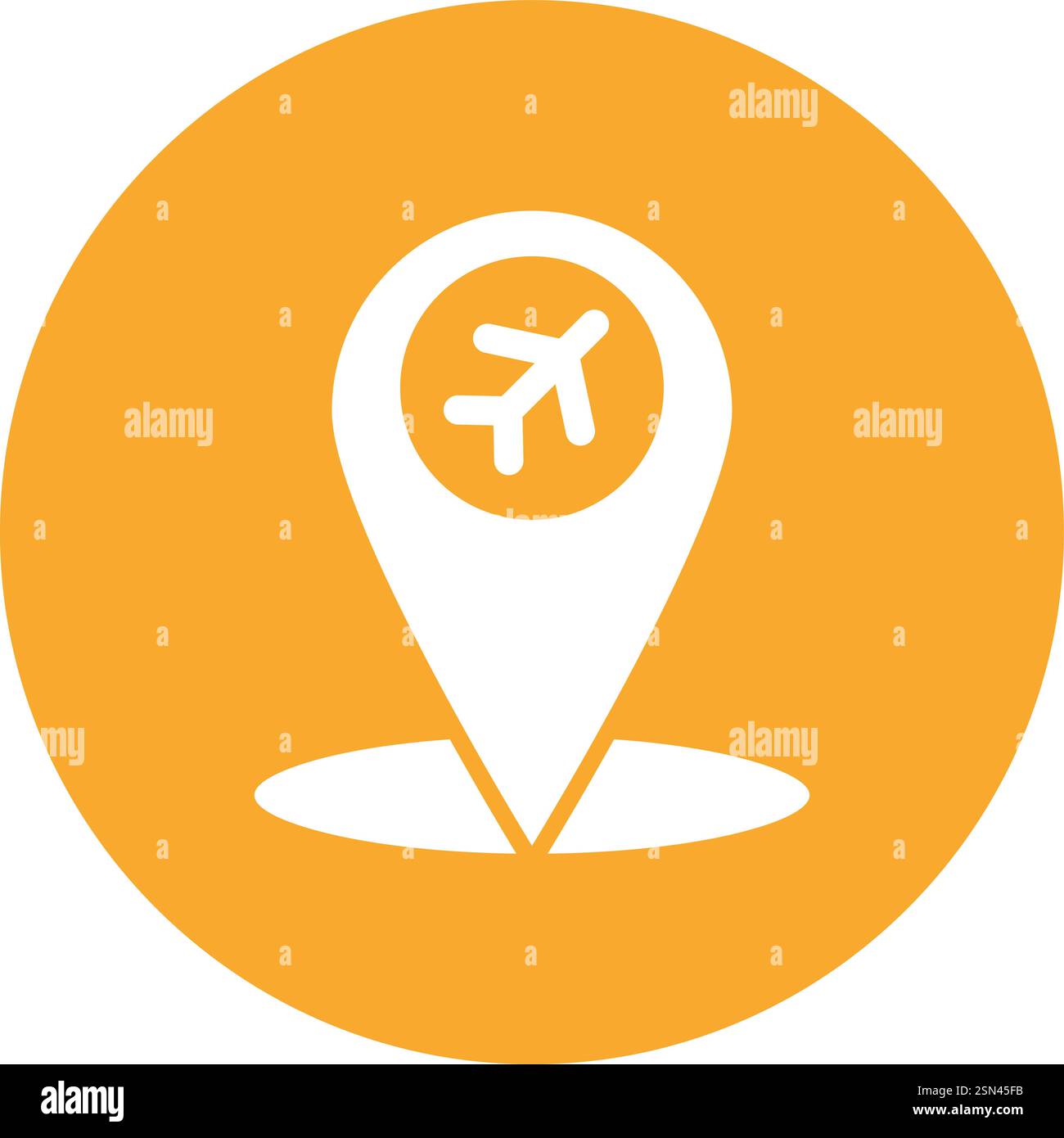 Airport location Vector Icon Design Illustration Stock Vector