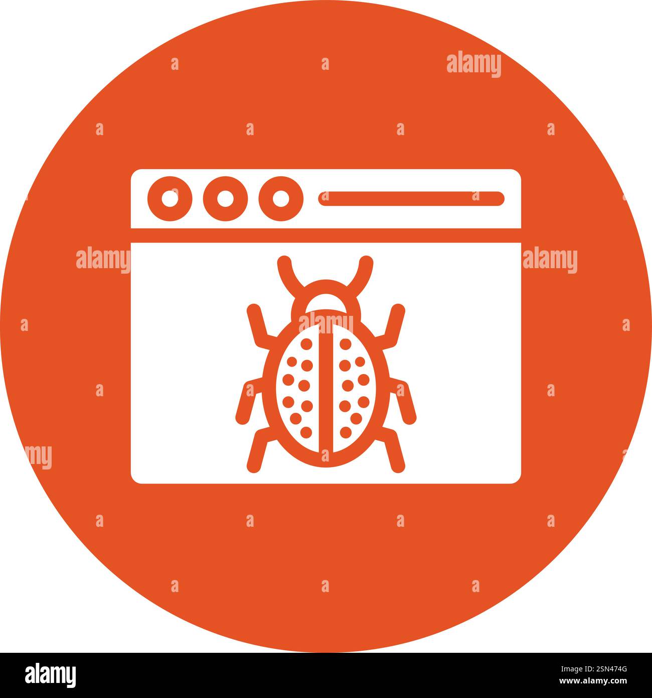 Bug Vector Icon Design Illustration Stock Vector