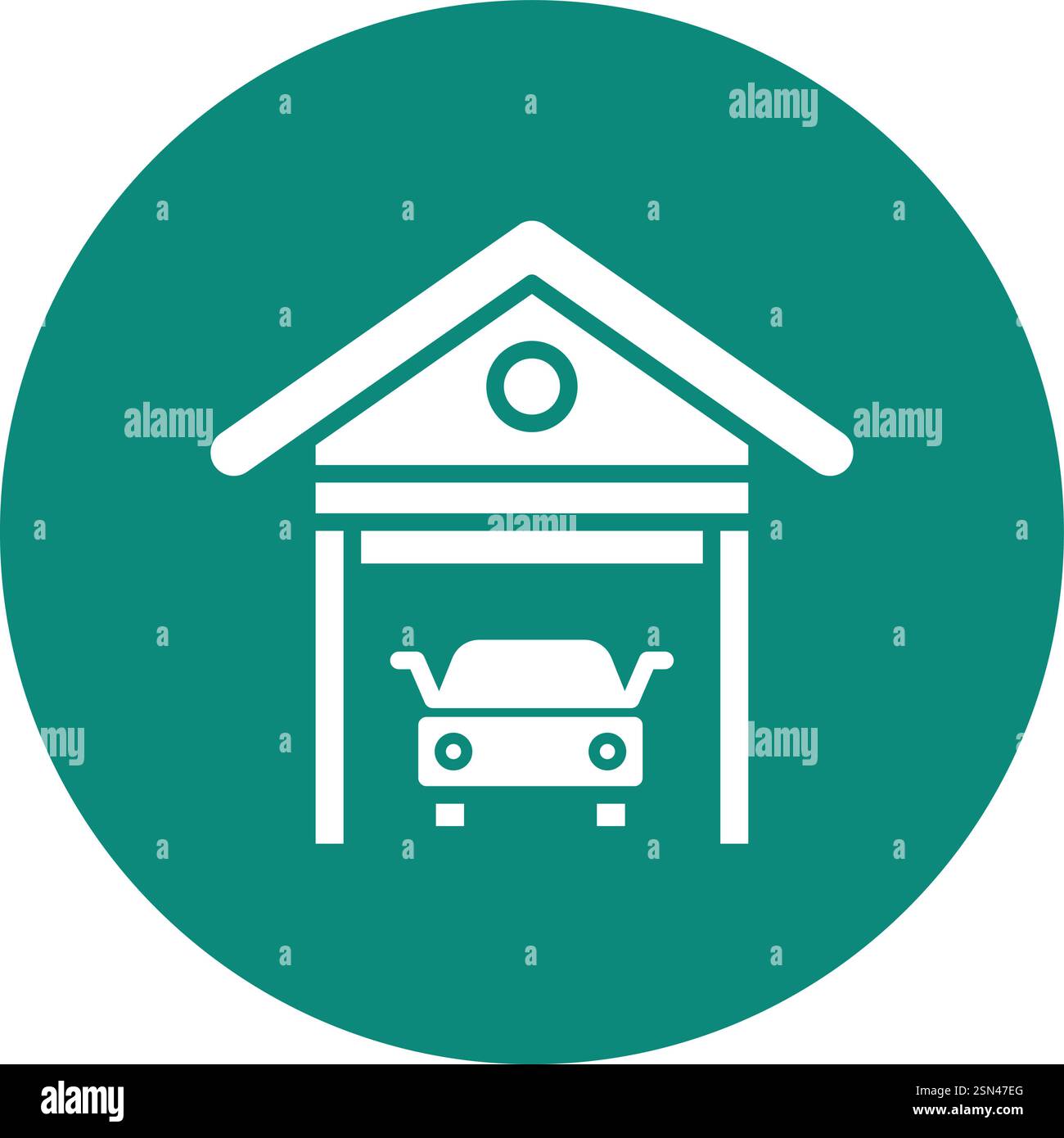 Garage Vector Icon Design Illustration Stock Vector