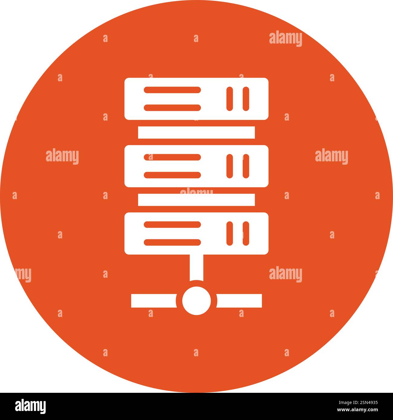 Server Vector Icon Design Illustration Stock Vector