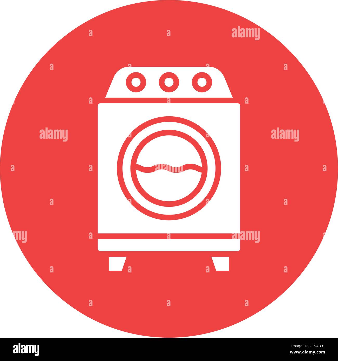 Washing machine Vector Icon Design Illustration Stock Vector