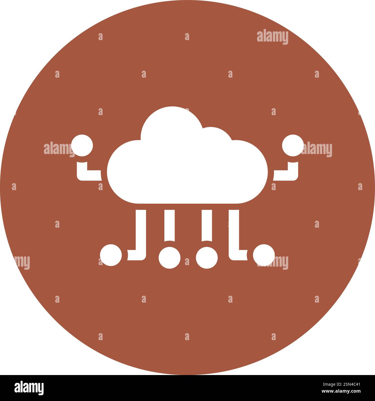 Cloud computing Vector Icon Design Illustration Stock Vector