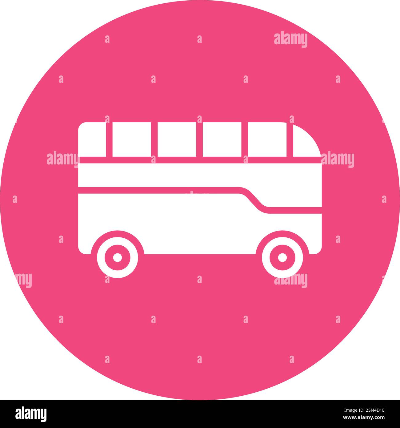 Bus Vector Icon Design Illustration Stock Vector