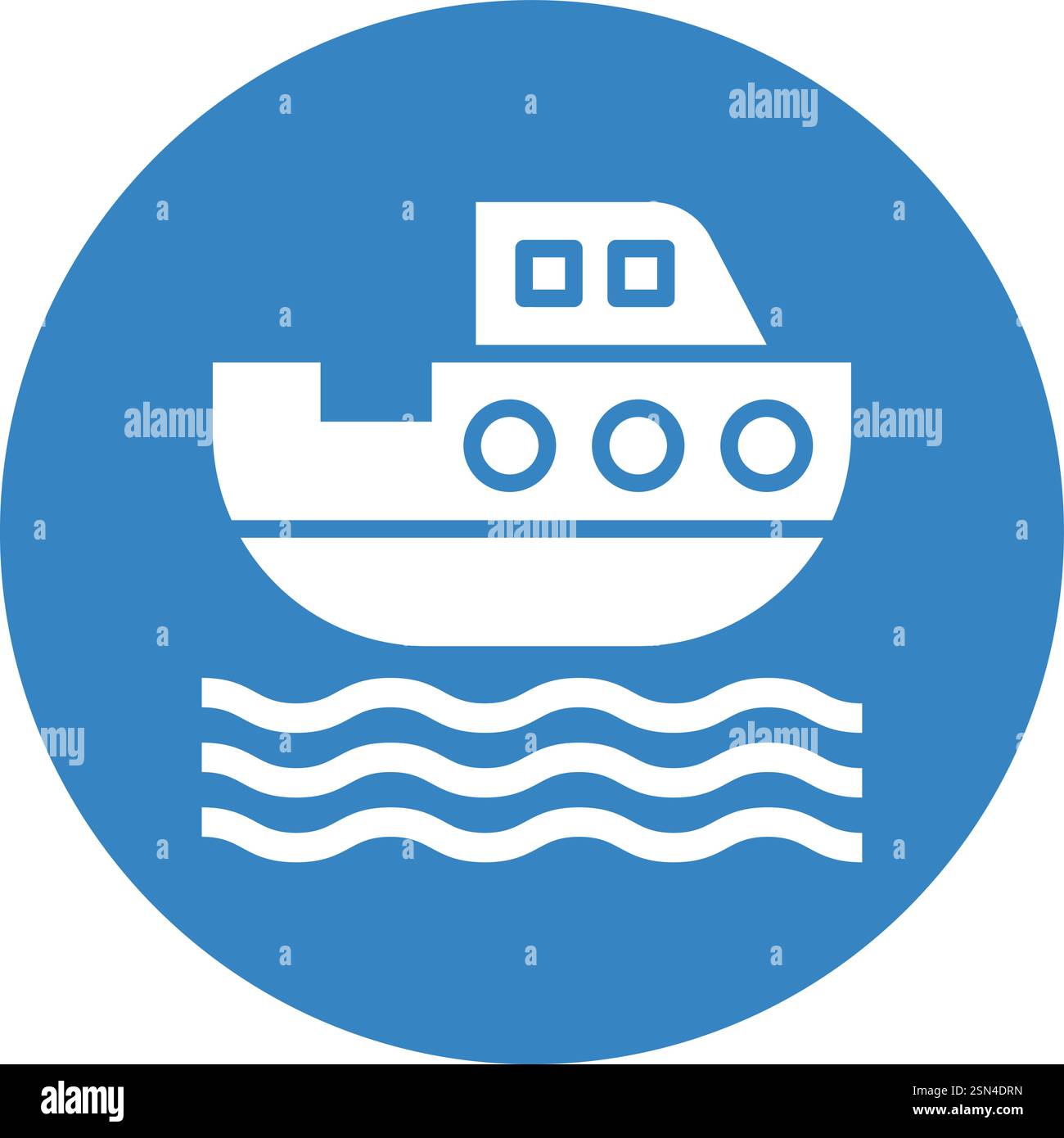 Boat Vector Icon Design Illustration Stock Vector