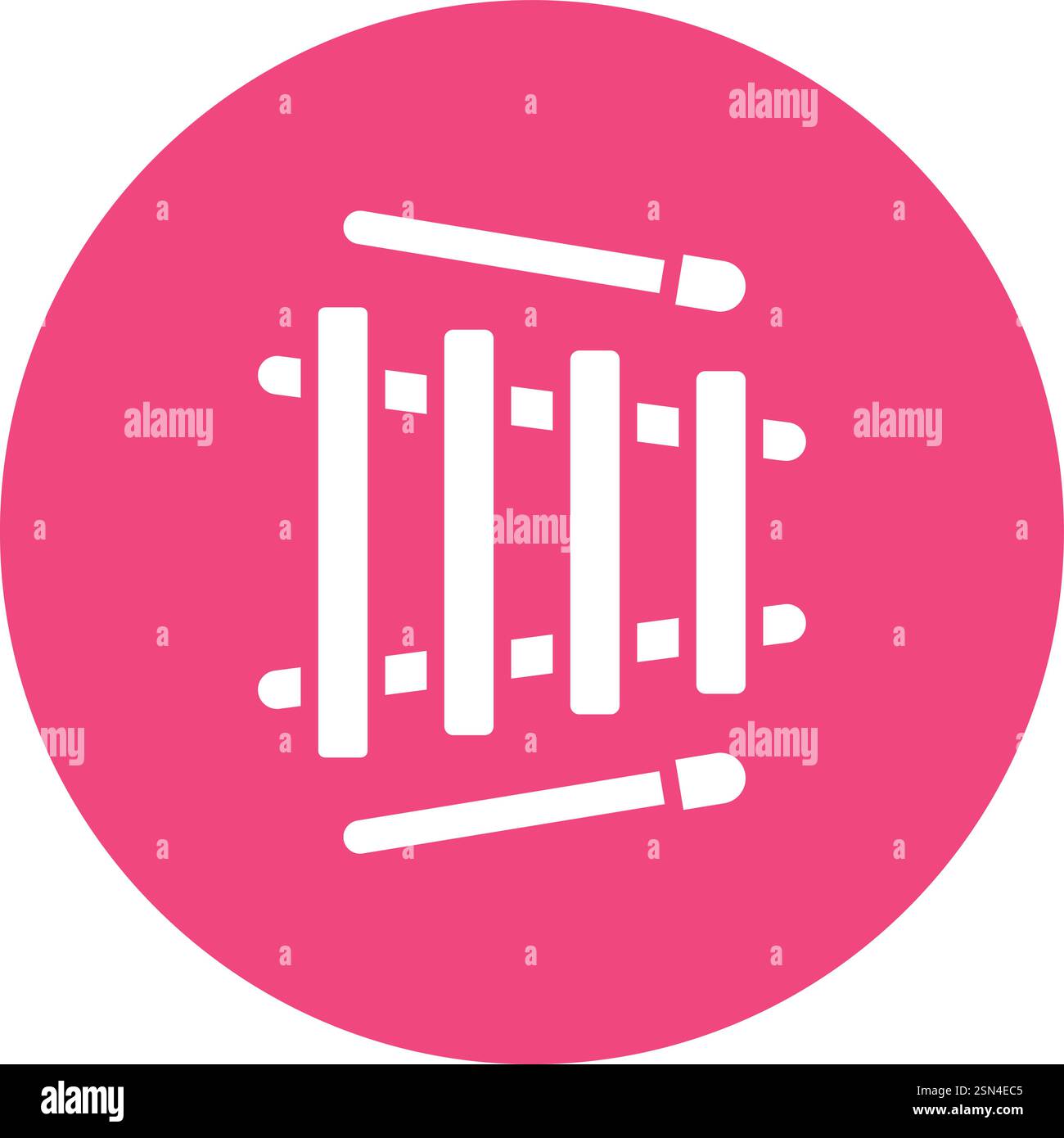 Xylophone Vector Icon Design Illustration Stock Vector