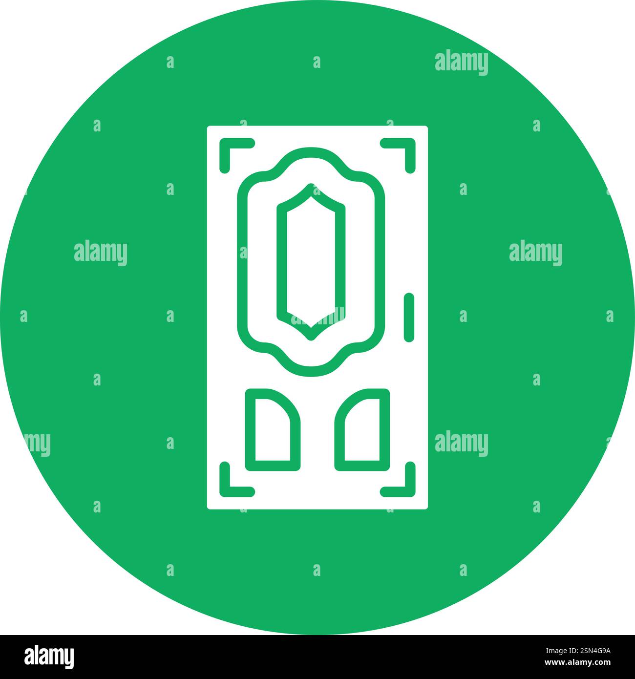Door Vector Icon Design Illustration Stock Vector