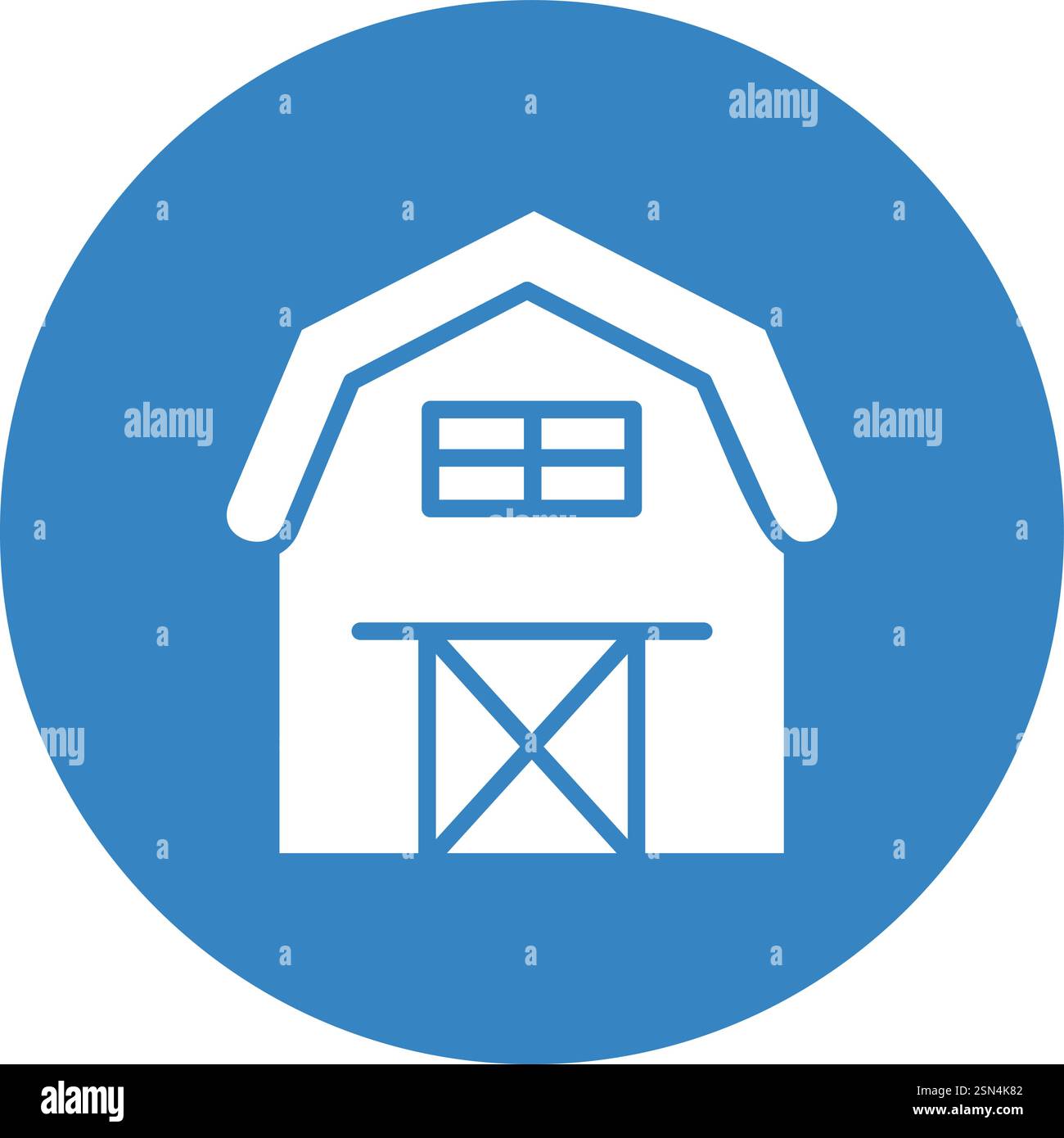 Barn Vector Icon Design Illustration Stock Vector