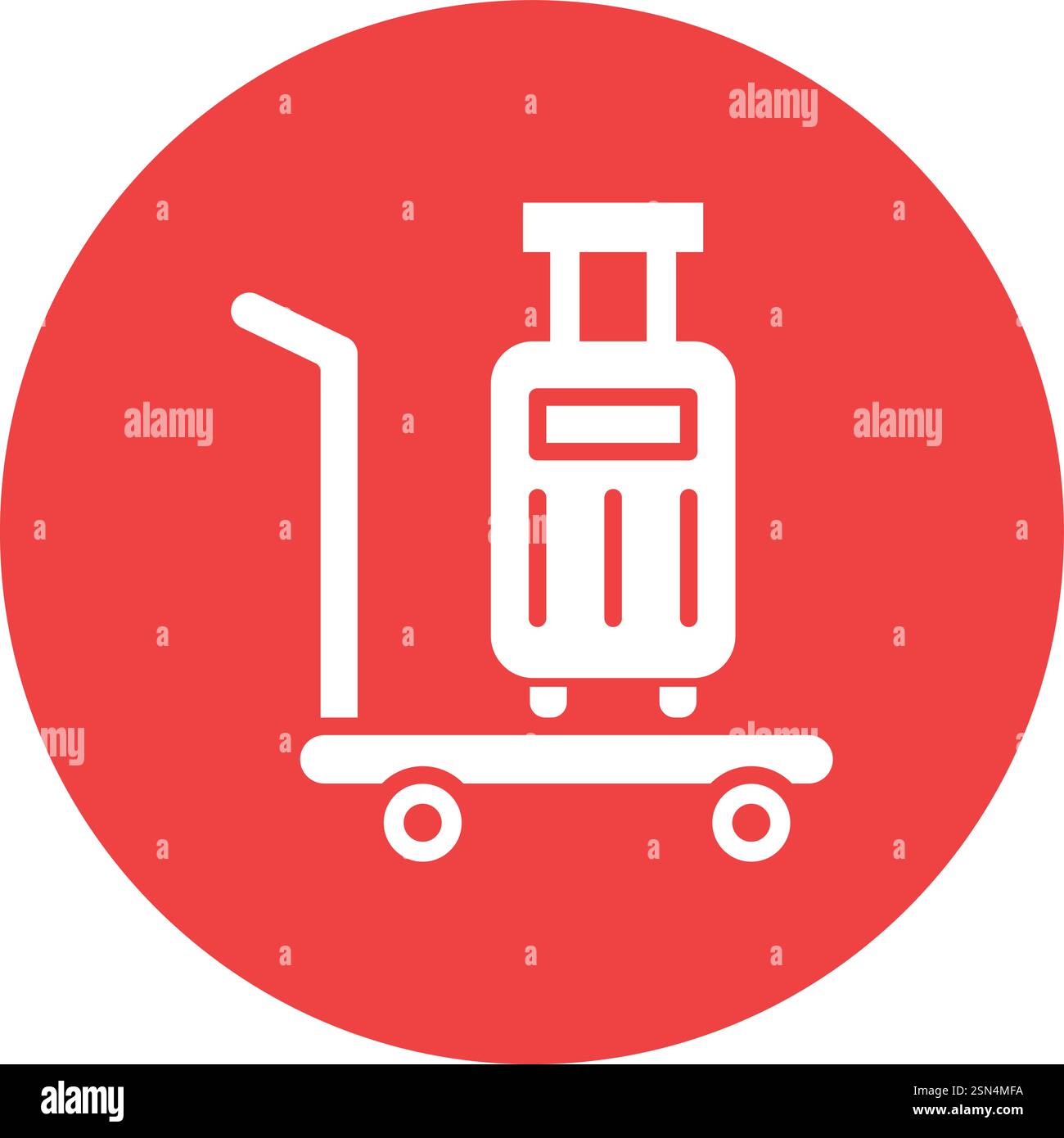 Luggage Vector Icon Design Illustration Stock Vector