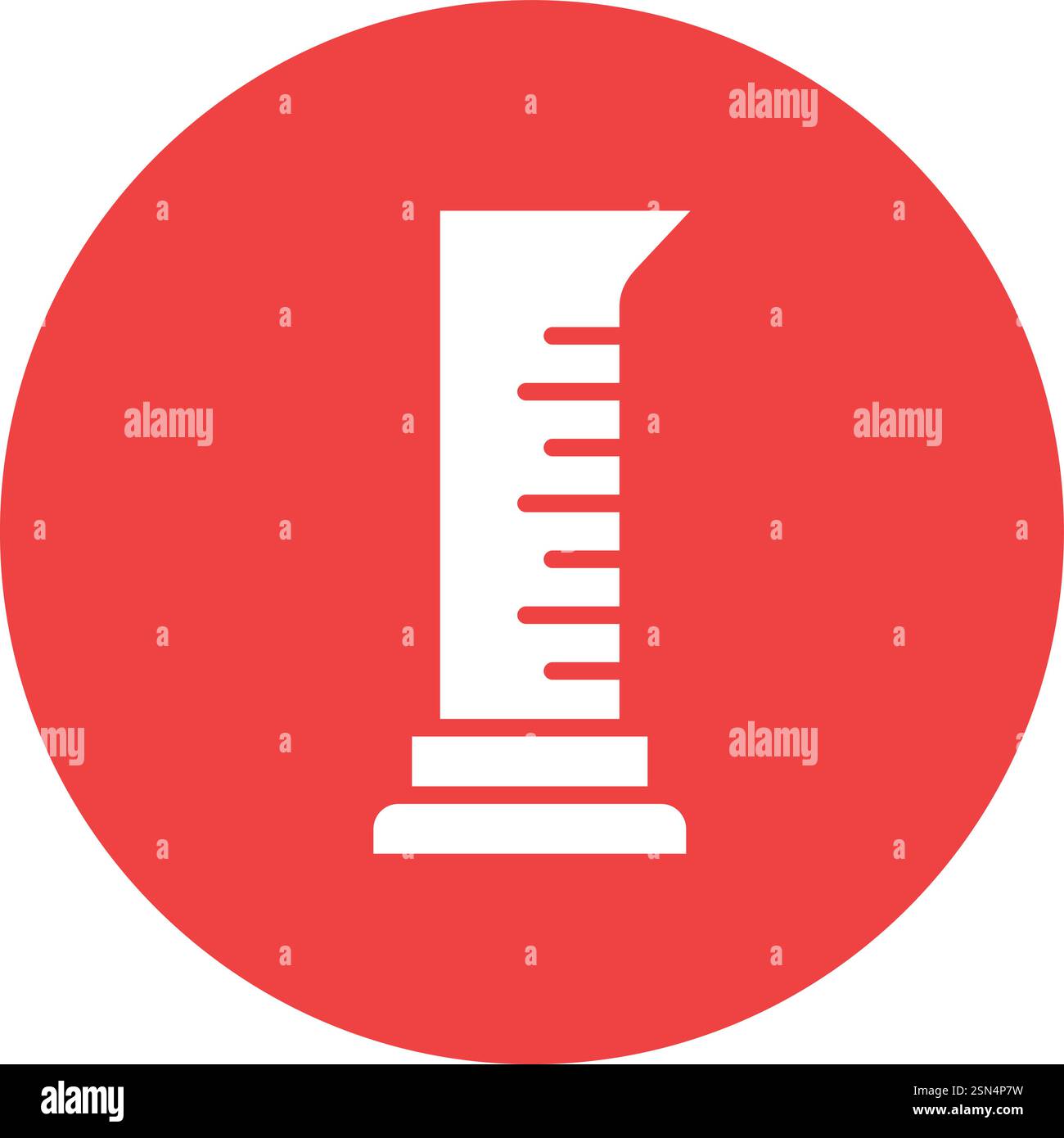 Graduated cylinder Vector Icon Design Illustration Stock Vector