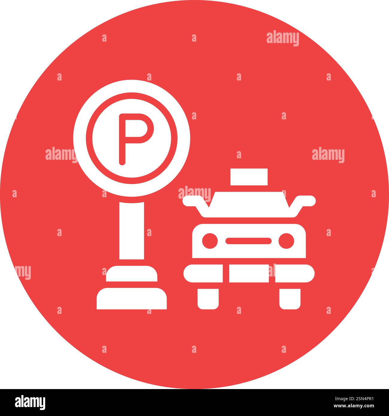 Parking Vector Icon Design Illustration Stock Vector