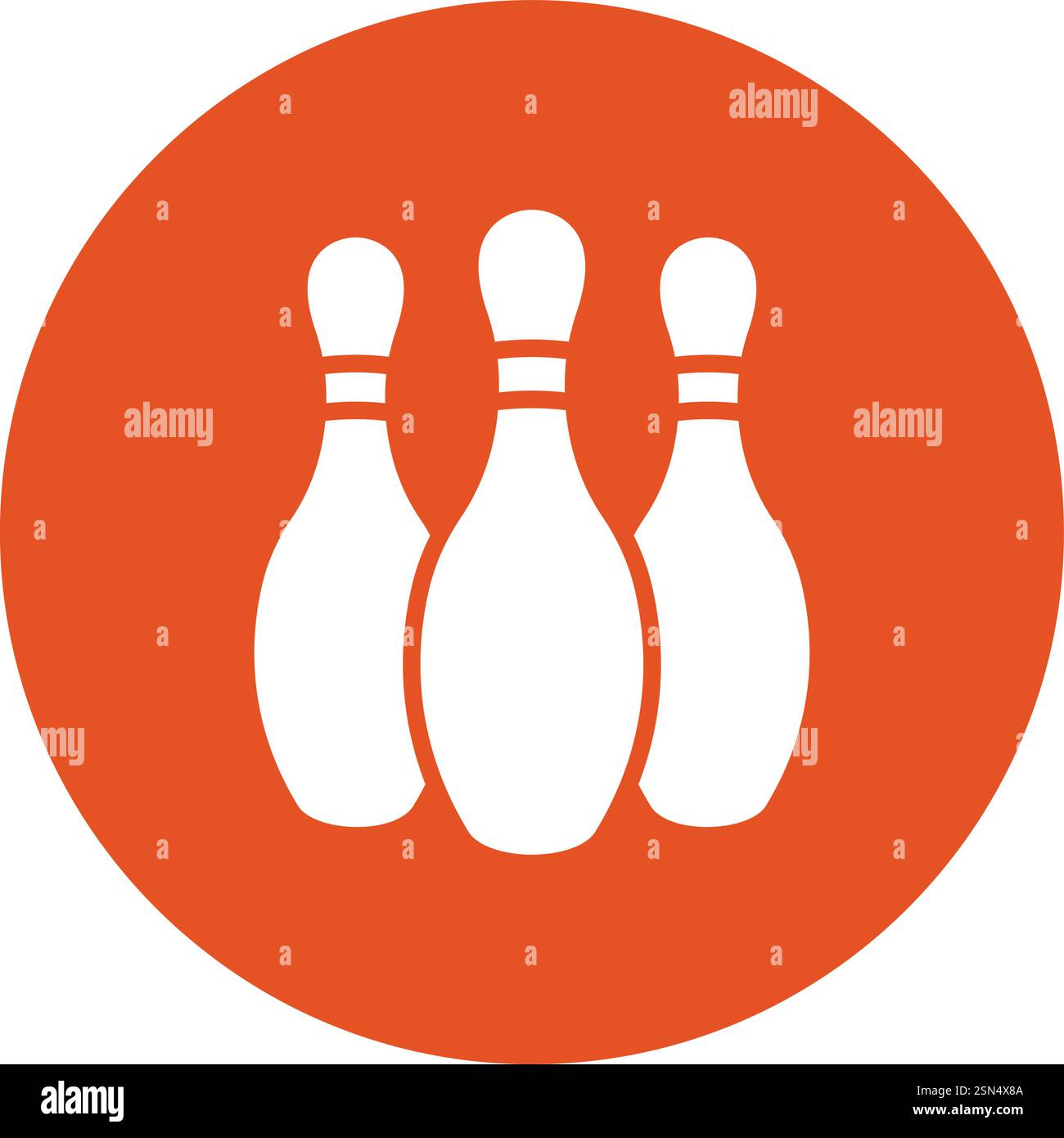 Bowling pins Vector Icon Design Illustration Stock Vector